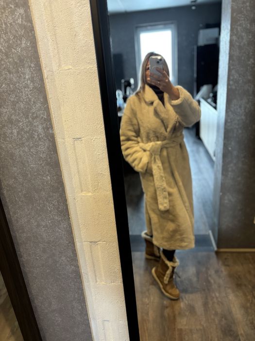 Nowy Plaszcz Ochnik futro L