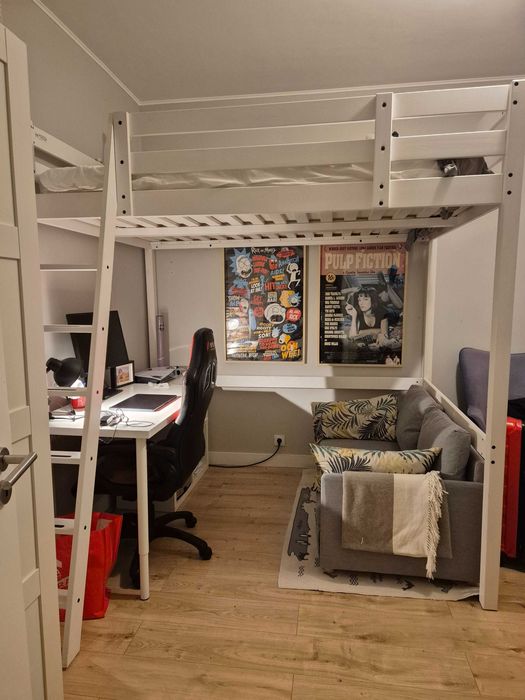 Cama alta de casal Stora IKEA, 140x200cm