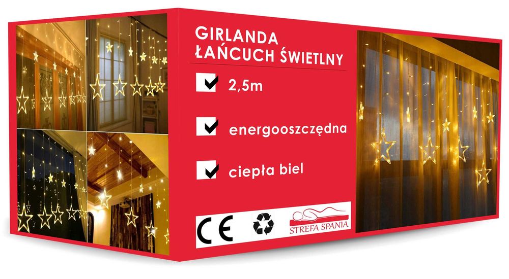 Girlanda świetlna SS 250 cm sieciowe biały