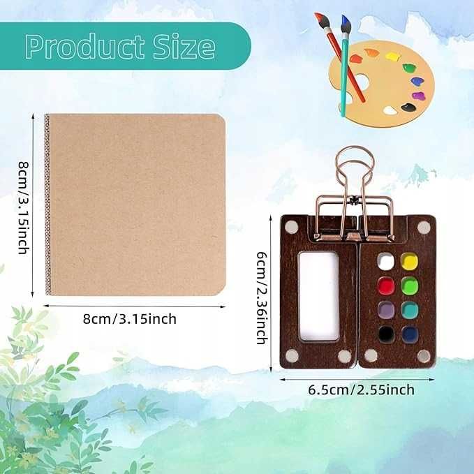 Mini zestaw akwarelowy podróżny