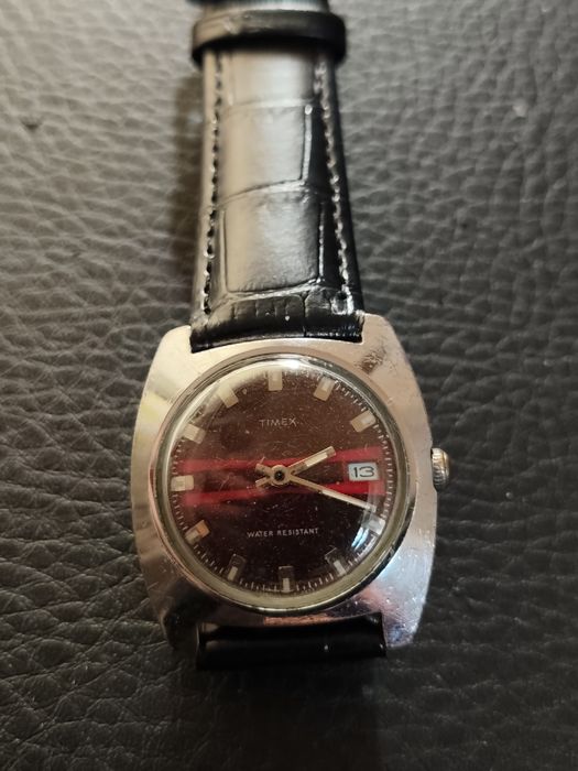 Relógio Vintage Timex Racing Stripe 1972 (20mm) — A Funcionar