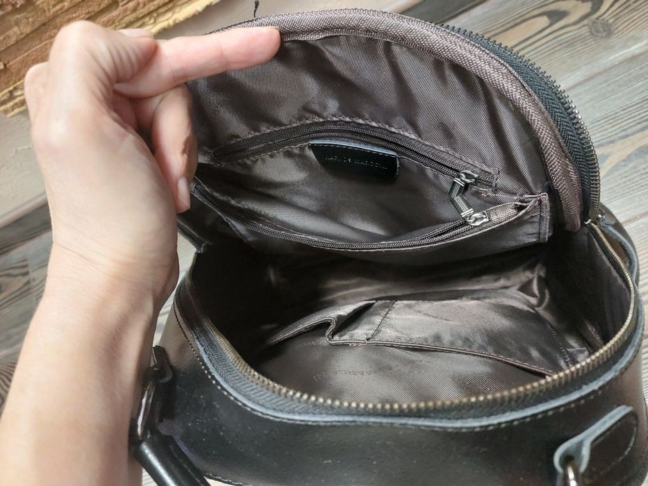 Шкіряний рюкзак.