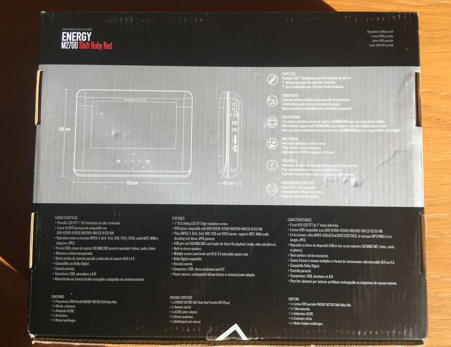 DVD player portátil | Energy system M2700 Shift Ruby Red64409195590915124