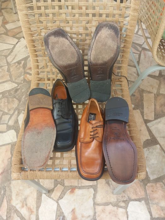 3 Pares Sapatos Pele  Homem 38