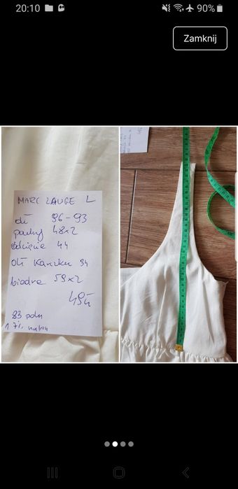 Marc Lauge sukienka biała r l