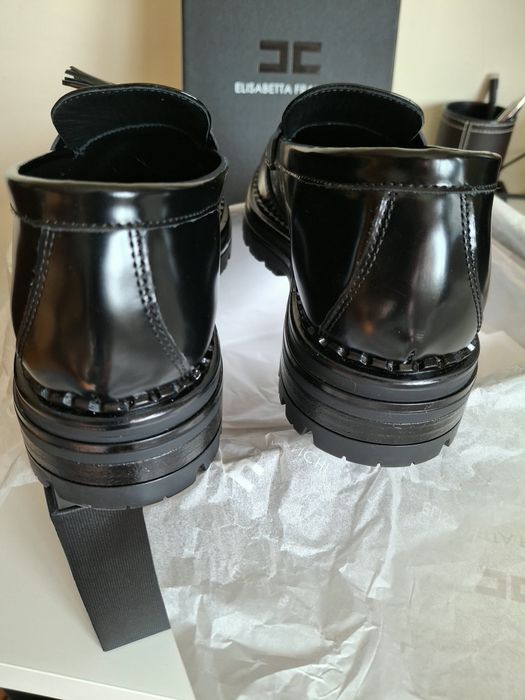 Mocassins de couro Elisabetta Franchi