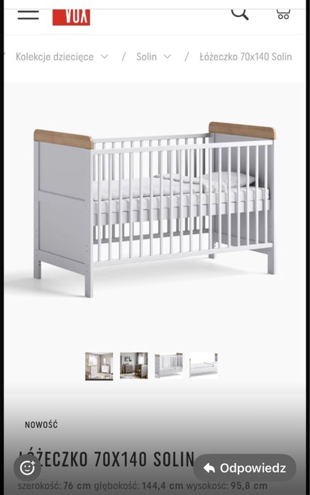 Łóżeczko niemowlęce Vox