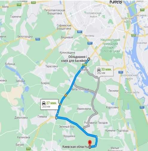 54 га, В.Бугаївка, Обухівського р-ну, під садівництво.