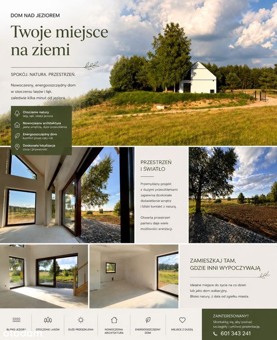 Dom premium 400 m od Jeziora Wulpińskiego Zeroenergetyczny Barwiny