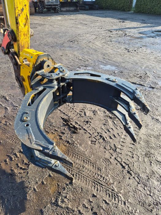Chwytak hydrauliczny obrotowy 360 stopni na dwóch siłownikach na sworznie fi45mm fi70mm sortujący wyburzeniowy kleszcze pięciopalczaste KBKC RSB-50. NOWE!!!