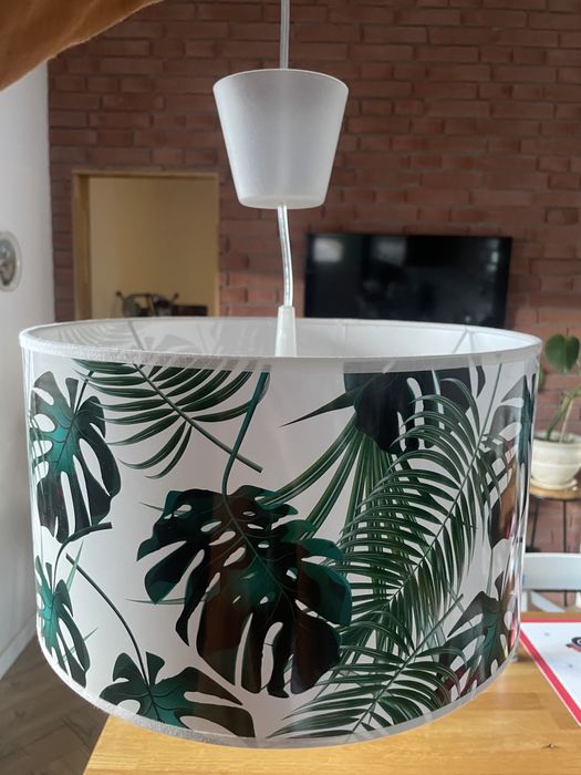 Żyrandol w liście loftowy klosz Duolla