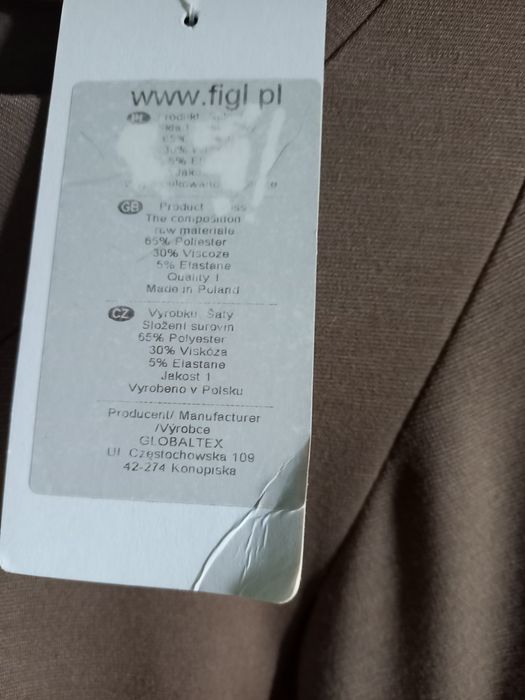 Sukienka Figl r.36 wiskoza trapezowa
