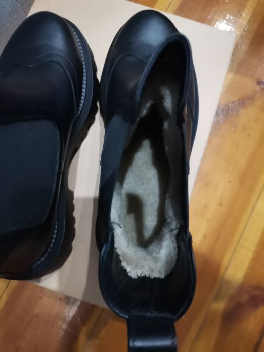 Зимние кожаные ботинки челси, размер 37