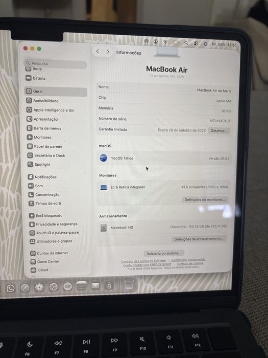 Macbook Air M4 Meia Noite
