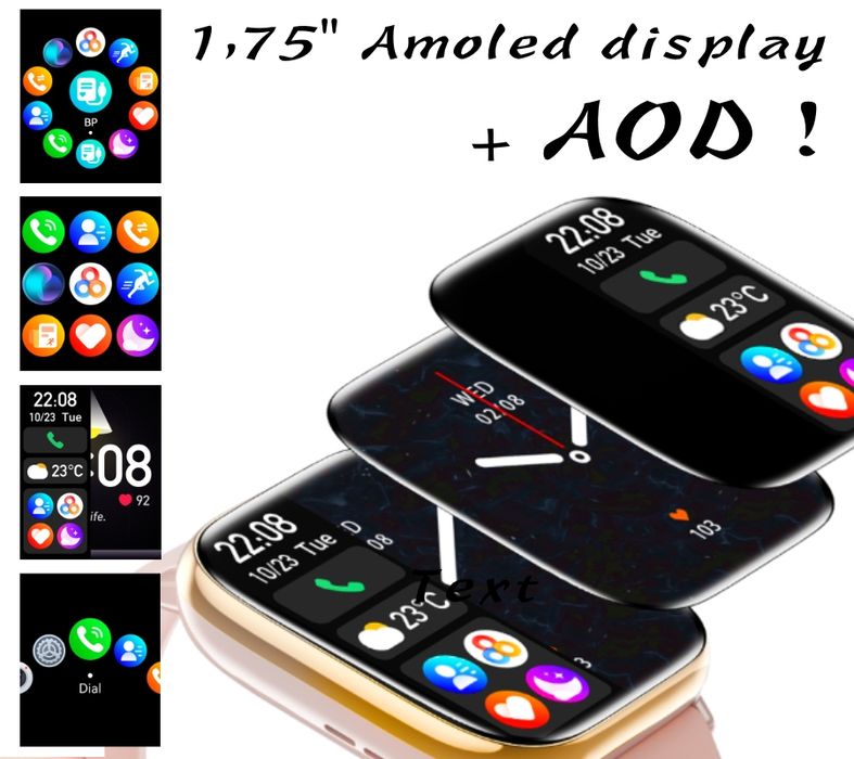 smartwatch damski rubicon rncf31 black