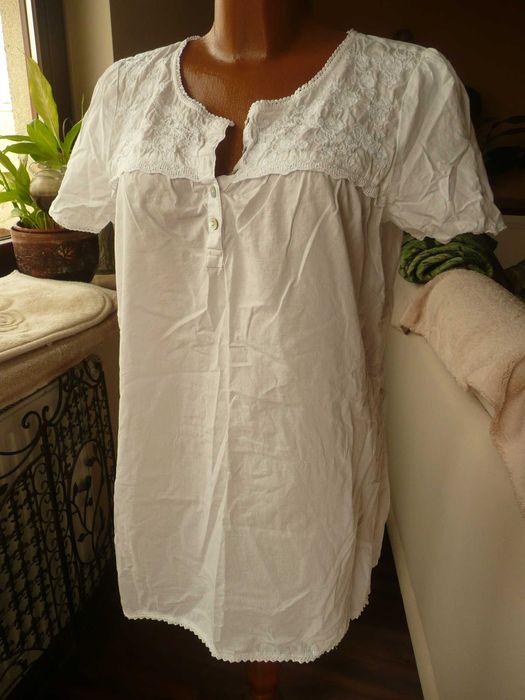 koszulka nocna bawełniana haftowana S/M