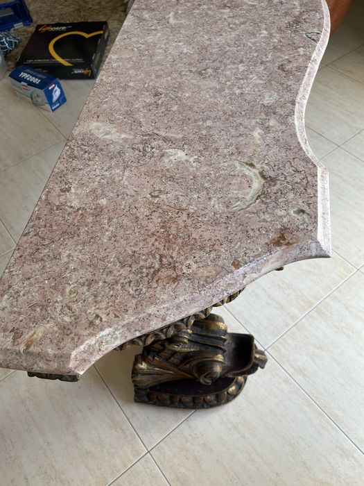 Movel de entrada Vintage Oriental com granito rosa