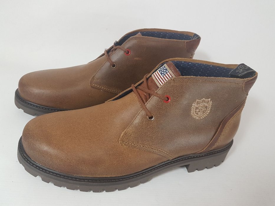 U.S. POLO ASSN trzewiki męskie skóra naturalna 45