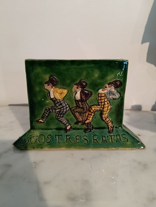 Raro Porta-cartas Bordalo Pinheiro