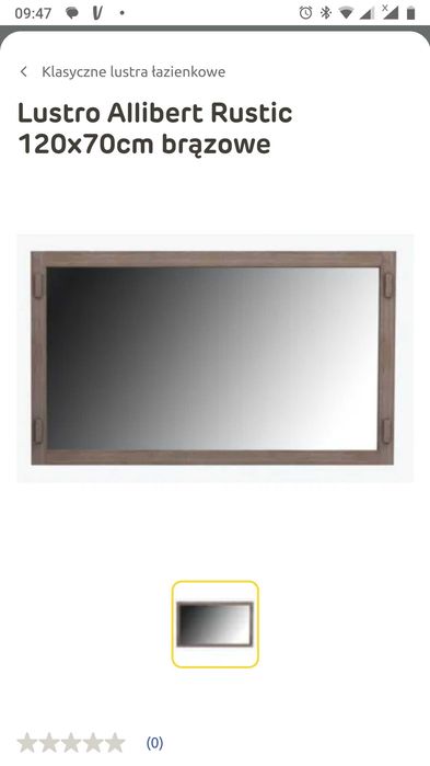 Lustro Allibert Rustic Glenn rama drewniana nowe Warszawa okazja