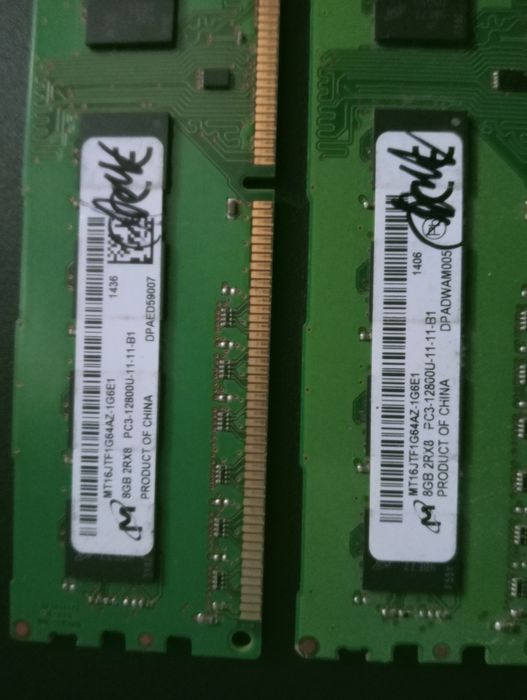 DDR3 16 + 16 GB Kingston Micron