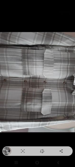Koszula ciepła w jasną kratę L/XL H&M