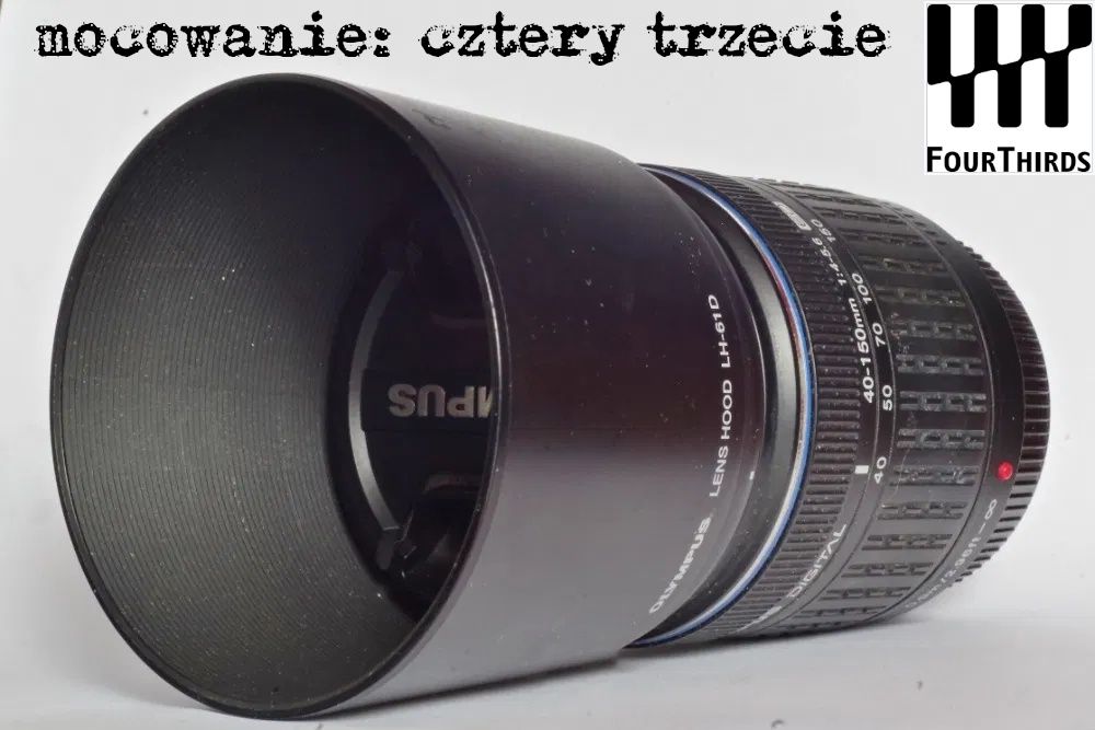 Dwa obiektywy Olympus: ZUIKO DIGITAL 14-42 i 40-150 mm, cena za sztukę