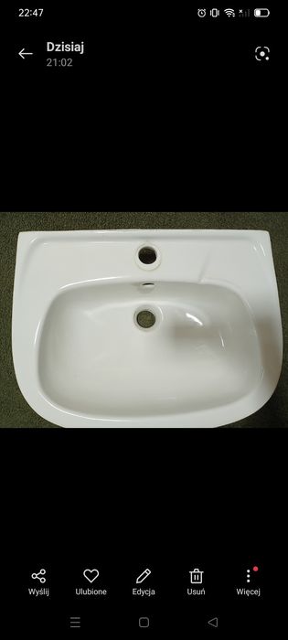 Umywalka na szafkowa