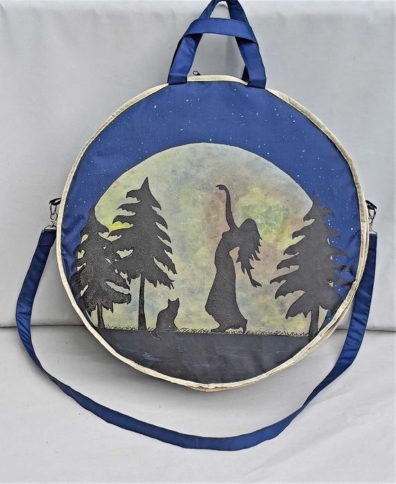 Torba / Pokrowiec na bęben szamański / tamburyn 40cm ręcznie malowany