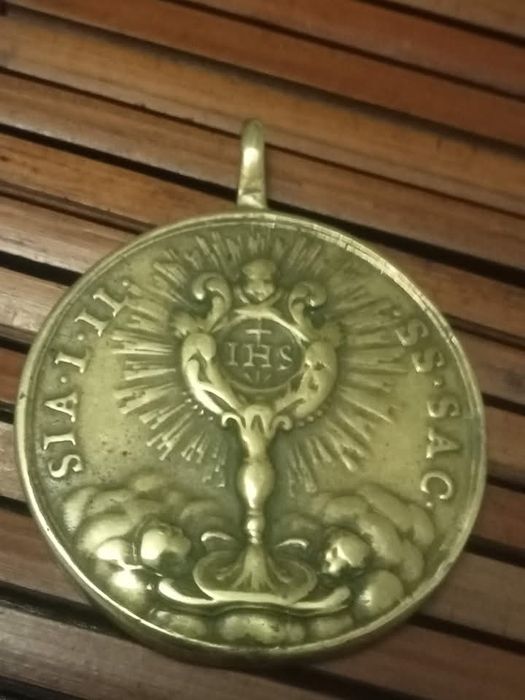 Medalha religiosa, do séc.XVIII, Imaculada Conceição/ Custódia