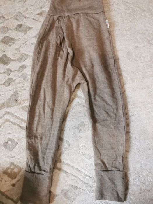 Spodnie baggy merino wool 4 lata, cappuccino