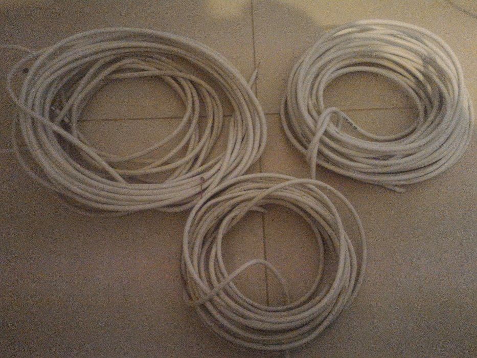 Cabo coaxial TV 20 + 10 + 5 metros, Cabo computador RJ45