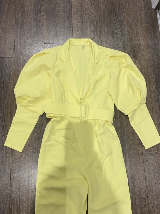 Elegancki żółty kombinezon ASOS