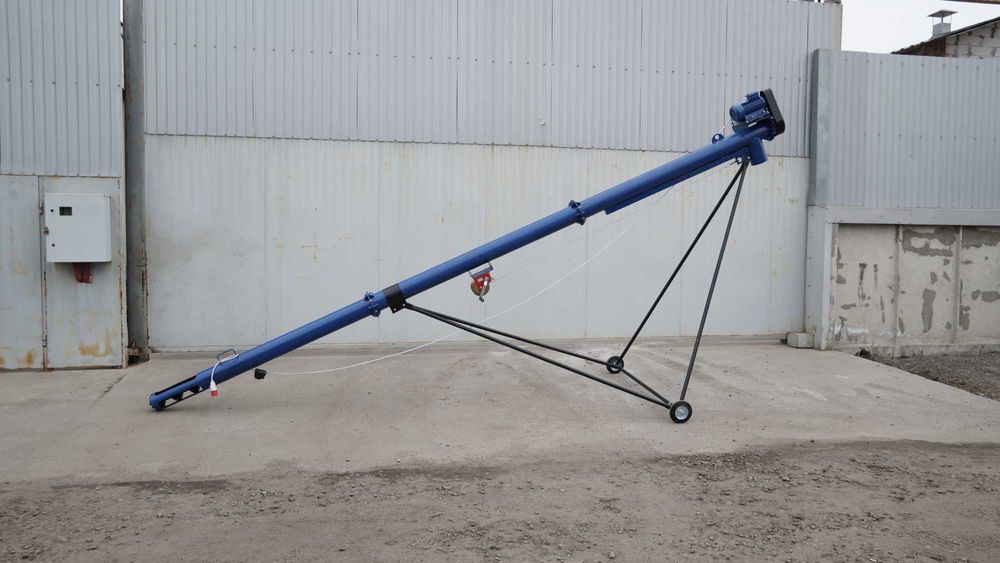 Шнековый погрузчик. Винтовой конвейер. Транспортер для зерна 159 мм