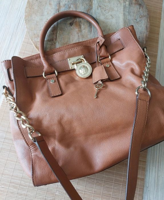Michael Kors duża torebka ze skóry naturalnej