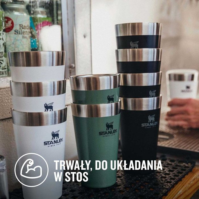 Kubek termiczny STAL NIERDZEWNA Stanley Adventure  470ml biały bez BPA