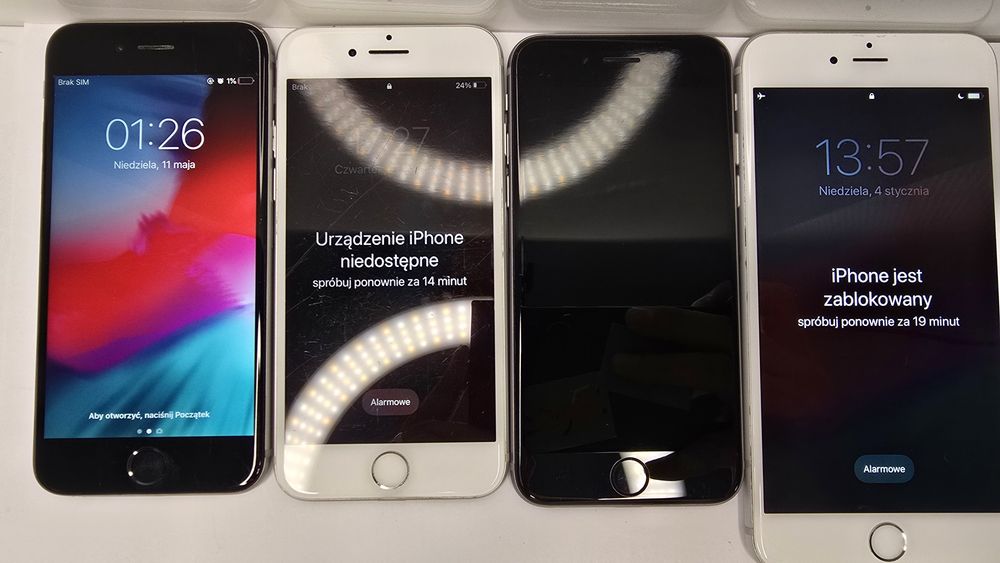 Iphone 6, 6s, 6 plus, 7, zablokowane