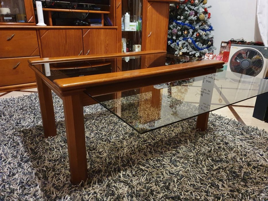 Móvel de sala em cerejeira maciço + mesa de centro