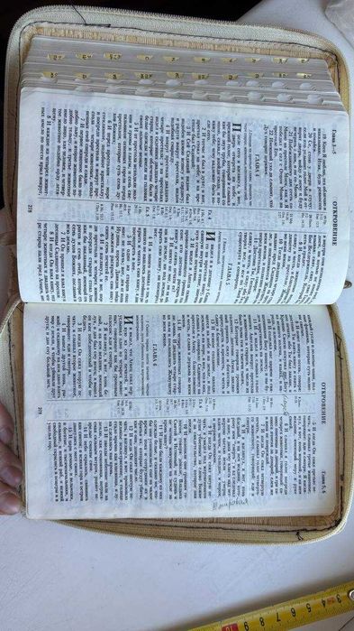 Библия на молнии с золотыми торцами