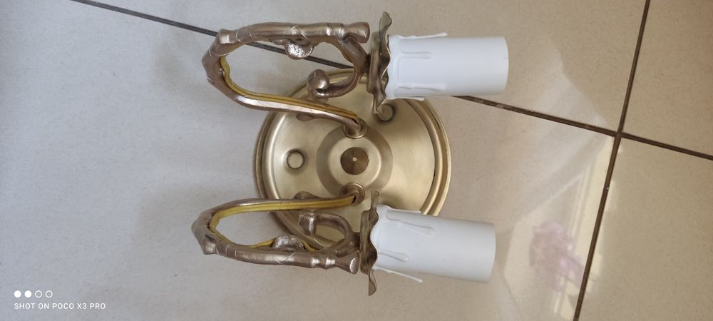 2 kinkiety małe świeczkowe żarówki  aluminiowe