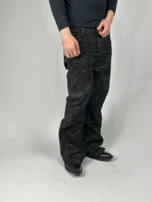 Джинси чорні штани штаны черные flared клеш джинсы кльош jeans draping