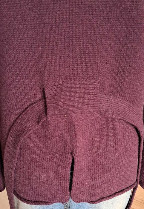 Śliwkowy sweter kardigan Solar S/M 100% wool  coquette goth hippie witch grunge