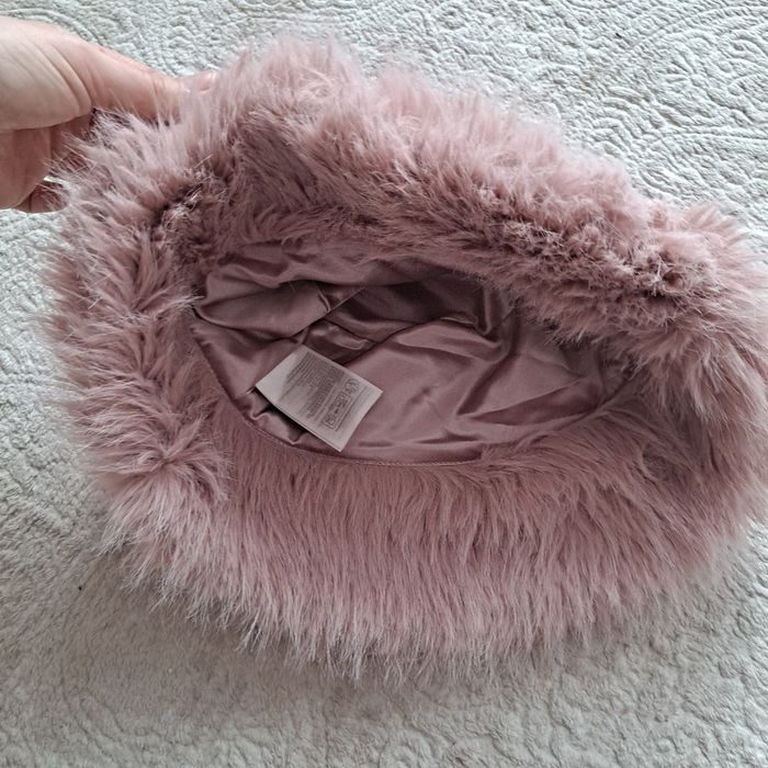 Puszysty kapelusz różowy h&m m/l