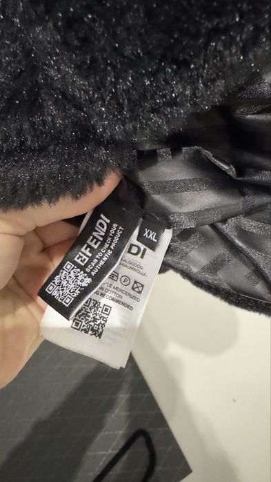 Fendi kożuszek futerko kurtka xxl czarne