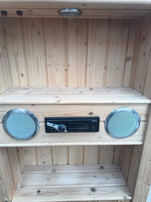 Sauna fińska Aquaroom A-801 + piec 6kW + półki szklana oświetlenie