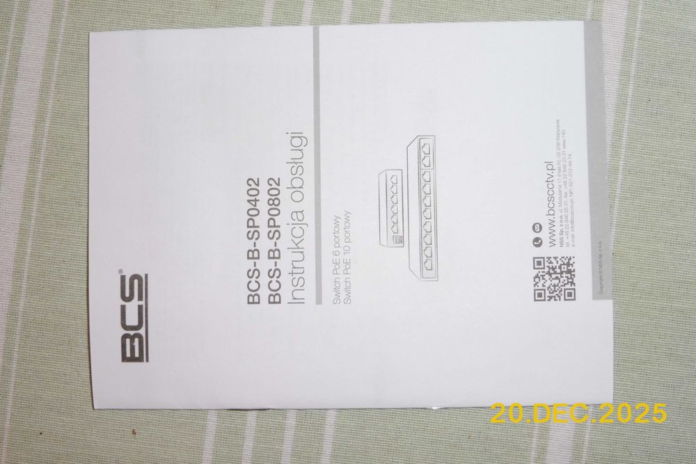 Switch POE 8 Portów