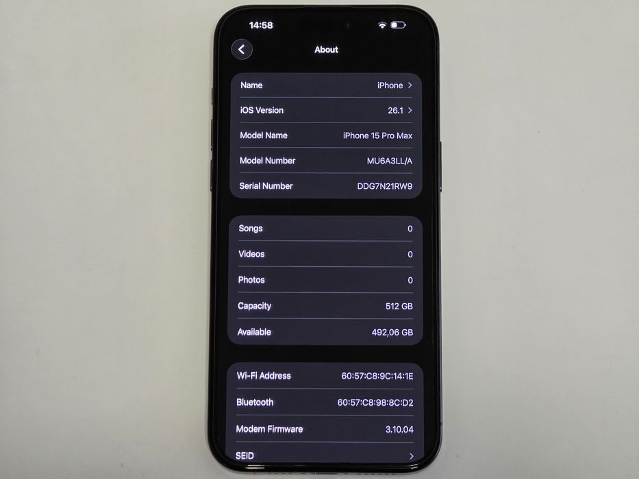 Iphone 15 Pro Max 512 GB Neverlock eSim