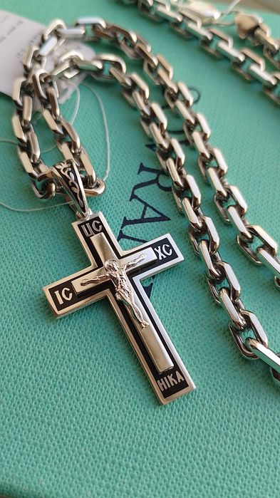 70 гр! Серебряная цепь якорное плетение 60 см срібний якірний ланцюг