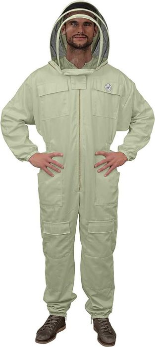 Kombinezon pszczelarski szermierkowy oliwkowo- zielony Humble Bee M