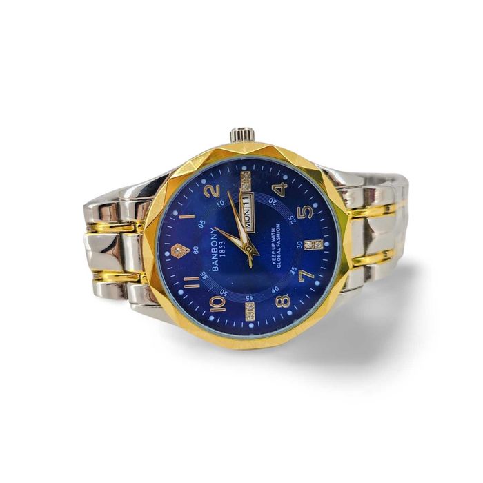 ZEGAREK MĘSKI BANBONY z niebieską tarczą